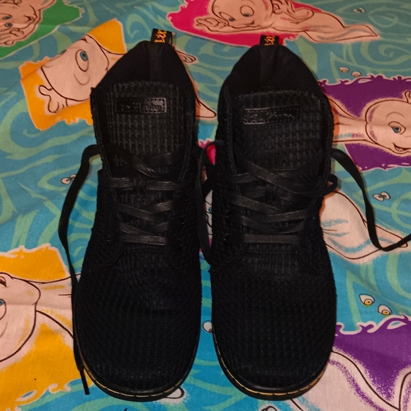 Dr Martens Maelly WC Black Fabric Ankle Boots Doc - Picture 2 of 4